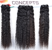 Grosir Wig keriting ikal lurus kutikula rambut manusia Remy Brasil mentah tanpa lem untuk wanita rambut manusia renda hitam