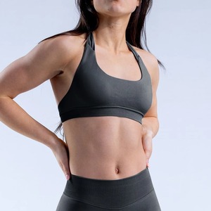 Sujetador deportivo de alto apoyo para mujer, sin costuras, ligero, de secado rápido, para gimnasio, ropa deportiva, estampado de logotipo personalizado, transpirable, reversible, frontal - Product Image 6