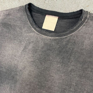 เสื้อยืดวินเทจฟอกขาวฟอกแดดฟอกกรดโอเวอร์ไซส์ออกแบบได้ตามต้องการ - Product Image 3