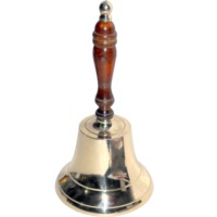 Cloche murale décorative en bois et métal, style antique moderne, plaquée or, avec ancre de bateau, cloche à main de haute qualité, best-seller
