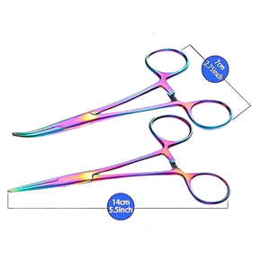 Pinzas Hemostáticas Manuales de Alta Calidad, Base de Instrumentos Quirúrgicos, Acero Inoxidable Multicolor, Fuente de Alimentación Manual - Product Image 3