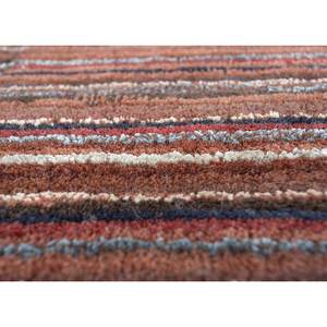 Alfombra Acar Tra-14447 de Lana y Viscosa Hecha a Mano, Rectangular con Rayas Rojas y Naranjas para Sala de Estar, Producto Nuevo Hecho a Mano - Product Image 3