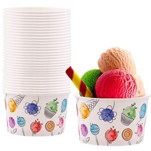 50 tazze colorate compostabili biodegradabili da 250ml per bevande usa e getta per dessert allo Yogurt gelato - Product Image 1