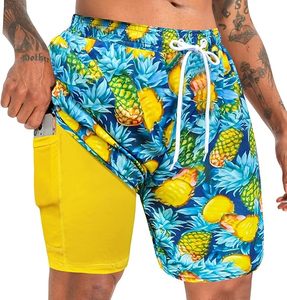 Short de surf à séchage rapide avec logo personnalisé pour homme Short de plage à taille élastique Short de bain à motif imprimé pour homme - Product Image 5
