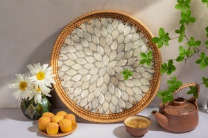 Bandeja de perlas madre para decoración del hogar, bandeja de servicio, regalo, último diseño, fabricación - Product Image 4