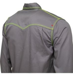 100% algodón manga larga FR camisa de soldadura transpirable resistente al fuego reflectante seguridad duradera alta Shopour ropa protectora - Product Image 4