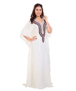 Caftán islámico marroquí de playa elegante moderno hasta el suelo de manga larga para vestido de mujer - Product Image 2