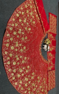 Lehenga choli ผ้าไหมที่มีสไตล์แบบจีนที่ทันสมัยลายปักเลื่อมสำหรับงานปักเลื่อมผ้าแคนวาสและผ้าใบ - Product Image 6