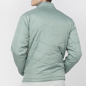 Wholesale Custom Lightweight Quilted Puffer Stand Collar Front Logo Eco-Friendly Breathable Baggy Oversized Jacket for <b>Men</b> - Product Image 3