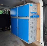 Étagères modulaires contemporaines en aluminium de haute qualité pour fourgonnettes, 6 tiroirs, revêtement électrostatique en poudre, personnalisable OEM/ODM