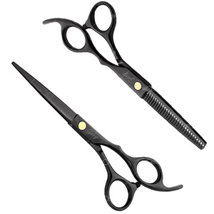 Bộ Kéo Làm Tóc Màu Đen Thuận Tay Trái Bộ Kéo Cắt Tỉa Tóc Kéo Cắt Tóc Do Zorg International Sản Xuất - Product Image 1