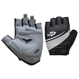 ถุงมือขี่จักรยานกันเหงื่อหลากสีสำหรับทุกเพศครึ่งนิ้วสีดำ - Product Image 1