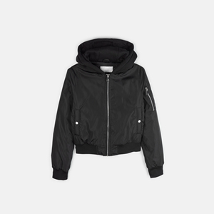 Long blouson aviateur à col montant personnalisé de haute qualité pour femmes, respirant avec rembourrage en coton et logo imprimé - Product Image 6