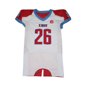 Camiseta de fútbol americano personalizada al por mayor de fábrica para niños, técnica de sublimación transpirable corta de talla grande fabricada - Product Image 4