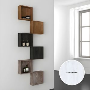 Colore larice bianco 1 cubo porta parete 34x34x13cm dimensioni per bagno camera da letto ingresso confezione di 1 - Product Image 3