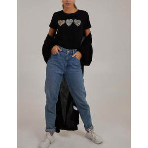 Camisetas casuales de algodón 100% de alta calidad para mujer, camisetas de manga corta personalizadas con tu propio logotipo para mujer - Product Image 3