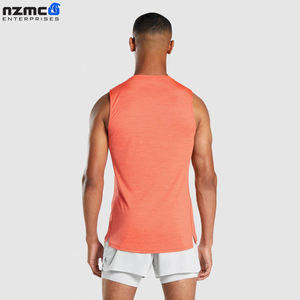 Camiseta sin mangas de poliéster 100% para hombre, chaleco informal sin mangas para culturismo para gimnasio y viajes, malla de compresión transpirable para correr - Product Image 2