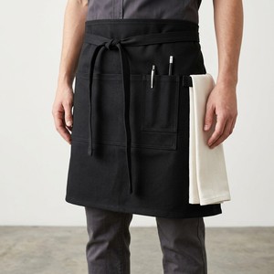 Delantal Clásico de Bistró, Delantal de Lona de 12 oz con Bolsillos Dobles para Camareros y Servidores - Product Image 1