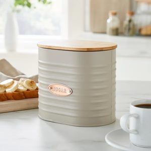 Recipiente de almacenamiento de metal con tapa de metal para almacenamiento de alimentos secos cocina decorativa hotel restaurante hierbas y especias herramientas - Product Image 4