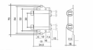 MACO 0575 RTS Cierre Magnético Doble Universal para Puertas con Pasadores o Orificios, Pestillo de Empuje Atornillable para Gabinetes, Cierre de Puerta Estilo Italiano - Product Image 2