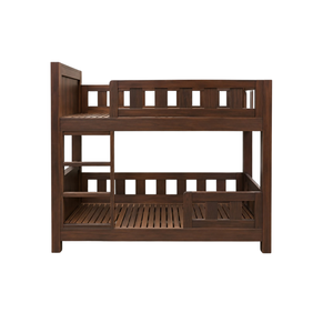 Modern Solid <b>Wood</b> <b>Bunk</b> <b>Bed</b> Dark Walnut Finish Kids Bedroom Furniture Double Layer Sleeping <b>Bed</b> Manufacturer Supplier - Product Image 1