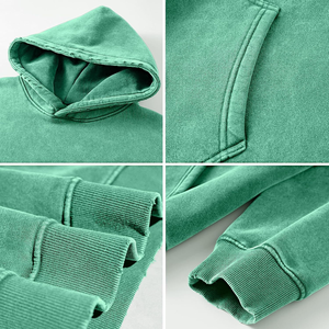 Sudadera con Capucha de Algodón Grueso Desgastado Estilo Urbano Invernal, Impresión Personalizada, Servicio OEM, Fábrica Mayorista - Product Image 4