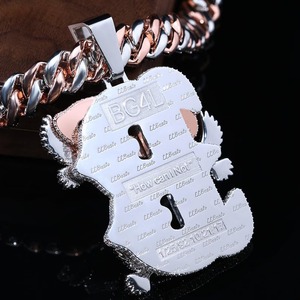 RB GEMS Custom Rose Gold IGI Certified VVS Moissanite Diamond Hip Hop <b>Initial</b> Iced Pendant for Men - Product Image 3