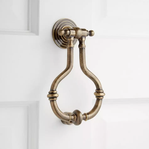 Aldaba de puerta con Forma de cara de lomo, duradero, elegante para el hogar, Hotel, villas, venta al por mayor, aldaba de Metal recubierto de hierro negro para Hotel - Product Image 6