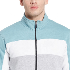 Chándal de calidad superior para hombre, 100% algodón, multicolor, cremallera completa, cuello levantado, chándal, ropa deportiva, ropa de gimnasio, ropa de invierno, chándales - Product Image 6