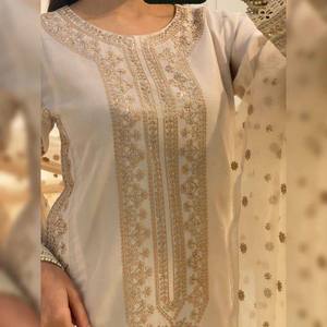 Salwar Kameez avec Dupatta ensemble pakistanais Eid spécial prêt à l'emploi Salwar costume 3pc Designer brodé Kurta ensemble Punjabi costume - Product Image 4