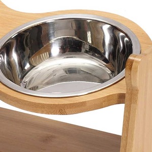 Offres spéciales bols pour animaux de compagnie en bois fabriqué à la main de qualité véritable chien chat mangeoire bol support nourriture et eau mangeoire support - Product Image 3