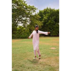 Conjunto de Dos Piezas Teñido con Hilo y Bordado KST-43486 con Cuello de Lazo y Largo por Encima de la Rodilla, Tallas XS y XXS - Product Image 6