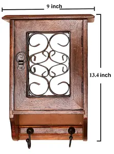 Porte-clés mural en bois de qualité supérieure, boîte faite à la main pour clés, à vendre au meilleur prix de l'inde - Product Image 3