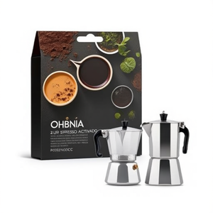 Cafetera Espresso OMNIA de 2 Tazas, Diseño Moderno, Acero Inoxidable Cromado Pulido, Aluminio Plateado, Vidrio PC, Modelo 0092N020ICC - Product Image 2