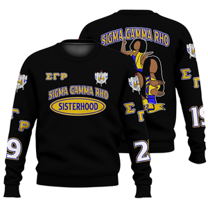 Sigma Gamma Rho Stylish <b>Crewneck</b> Sweatshirt 1922 Blue Gold Sorority Greek Apparel Premium Fleece Women Winter Pullover - Product Image 3