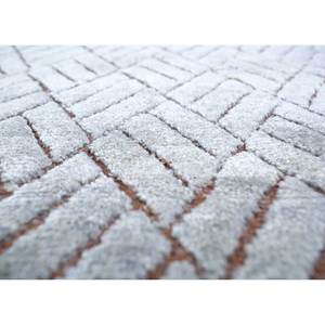 พรมไหมพรมและไหมทอมือลายเรขาคณิตและลวดลายนามธรรม รุ่น Azalea สำหรับบ้านวัยรุ่นหรือทางเดิน รูปทรงสี่เหลี่ยมผืนผ้า รุ่น AIWS-3005 - Product Image 3