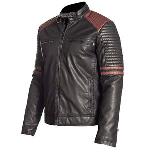Vêtements, nouveau style, veste en cuir pour homme, haute qualité, coupe-vent, mode personnalisée, poids lourd, hiver, fabricant en gros - Product Image 6