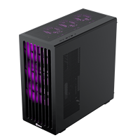 Casing PC Starcool ATX Mid Tower dengan Kipas RGB dan Port USB - Konstruksi Logam untuk Komputer Gaming