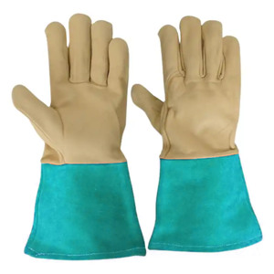 Gants de travail de soudage TIG en cuir fendu grain de vachette de meilleure performance Gants de sécurité anti-étincelles ignifuges anti-chaleur - Product Image 2