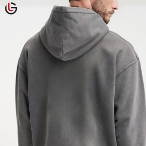 Cotton Blended Men's Pullover <b>Hoodies</b> Acid Washed 100% Cotton Fleece Full <b>Zip</b> Winter Streetwear Wholesale Supply Hoodie For Men - Product Image 4