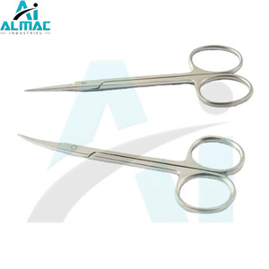 ALMAC Tijera Iris de alta calidad Recta y curvada 9cm, 10,5 cm, 11,5 cm Instrumentos quirúrgicos de acero inoxidable Tijera para ojos - Product Image 1
