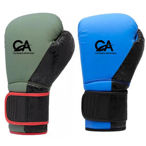 Guantes de boxeo con cordones ganadores de alta calidad, logotipo personalizado, guantes de boxeo de entrenamiento de competición para adultos de piel de vaca ganadora - Product Image 1