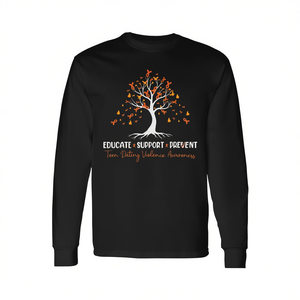 T-shirt à manches longues pour adolescents – Produit promotionnel éducatif pour la sensibilisation à la violence en milieu des jeunes - Product Image 2