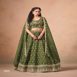 Vêtements Ethniques Organza Doux Avec Broderie Lehenga Choli Fabricant Et Fournisseur De Surat Au Taux Le Plus Bas - Product Image 1