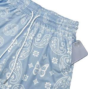 Pantalones Cortos Deportivos Casuales para Hombre, 100% Poliéster, Malla Transpirable, Diseño Sólido, Cintura Elástica Personalizada, Secado Rápido, Impresión Digital por Sublimación - Product Image 4