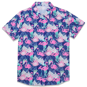 เสื้อชายหาดสไตล์ฮาวายพิมพ์ลายดอกไม้อินเทรนด์ของผู้ชายเสื้อลำลองขนาดใหญ่แขนสั้นระบายอากาศและป้องกันการหดตัวสำหรับฤดูร้อน - Product Image 3