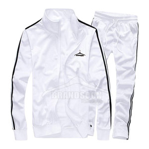 Vêtements de sport décontractés personnalisés pour hommes, survêtement à manches longues, survêtement en polyester vendu en gros, combinaison de course à glissière, jogging pour l'hiver décontracté - Product Image 1
