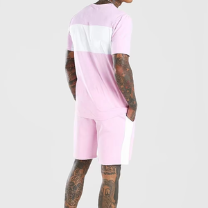 Ensemble t-shirt blanc à col rond pour homme avec short imprimé léopard vert, vêtements décontractés d'été, coton tricoté respirant - Product Image 6
