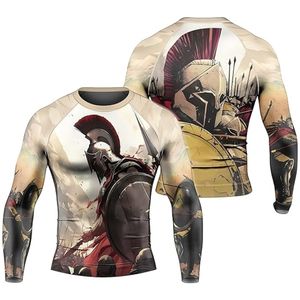 Logotipo personalizado Rash Guard hombres sublimación impresa Spandex Rash Guard gimnasio surf buceo Rashguard camisas de compresión - Product Image 4