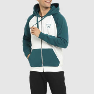 Veste zippée à capuche en molleton de coton multicolore de qualité supérieure pour hommes, veste zippée douce avec broderie 3D, manteau d'hiver teint en plaine - Product Image 2